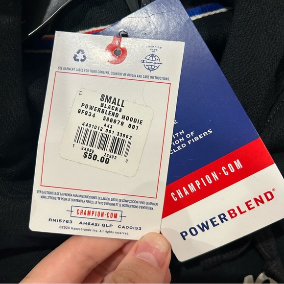 NWT Women’s Champion Black Gold Sweatshirt Hoodie Size Small - Picture 9 of 10